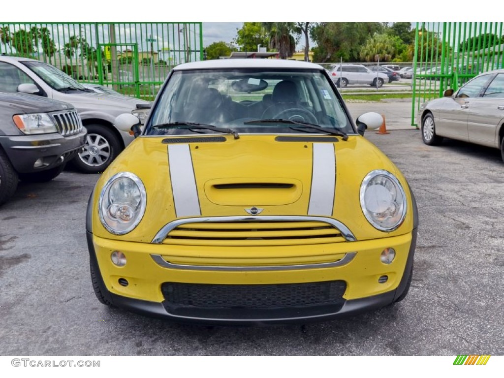 2005 Cooper S Hardtop - Liquid Yellow / Black/Panther Black photo #2