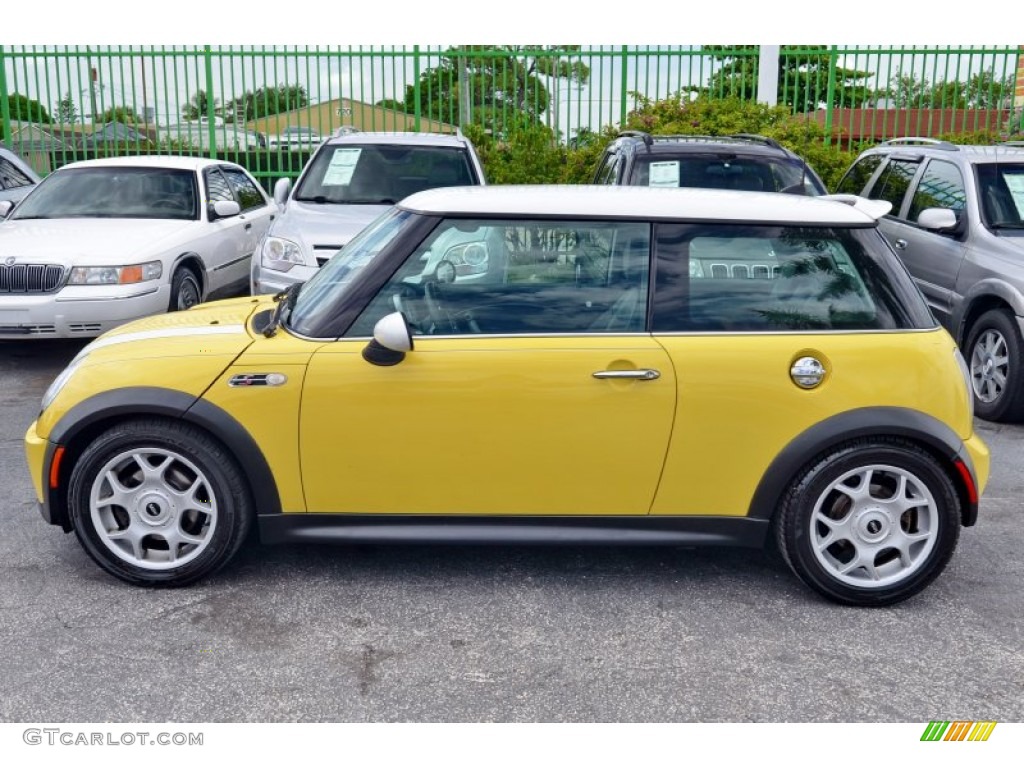 2005 Cooper S Hardtop - Liquid Yellow / Black/Panther Black photo #7