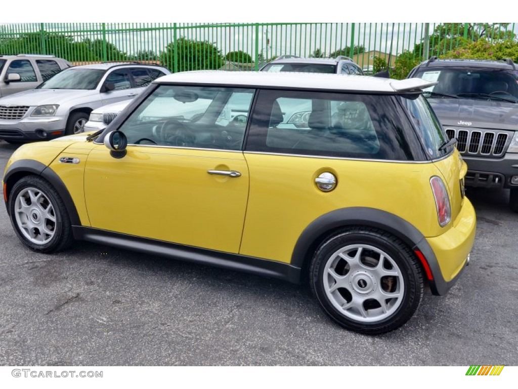 2005 Cooper S Hardtop - Liquid Yellow / Black/Panther Black photo #8