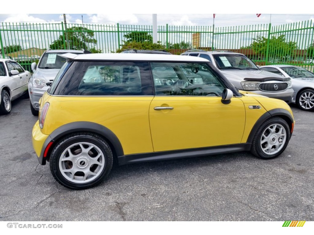 2005 Cooper S Hardtop - Liquid Yellow / Black/Panther Black photo #24