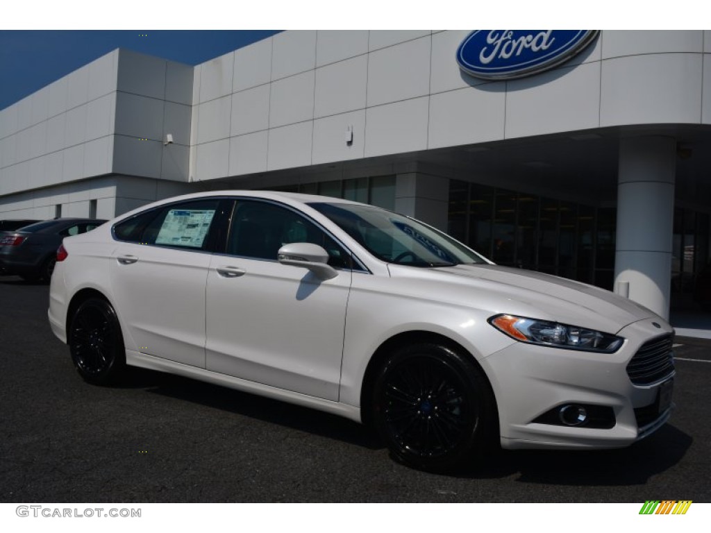 White Platinum Tri-Coat Metallic Ford Fusion