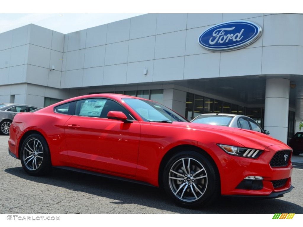 2015 Mustang EcoBoost Coupe - Race Red / Ebony photo #1