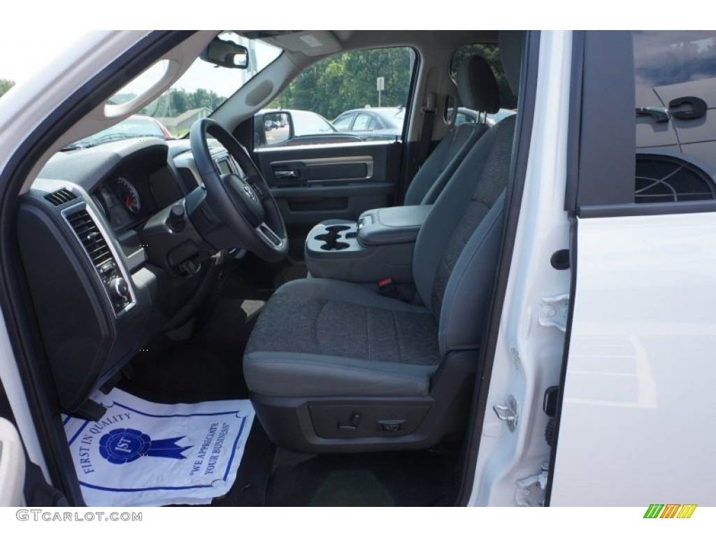 2015 1500 Big Horn Quad Cab - Bright White / Black/Diesel Gray photo #9