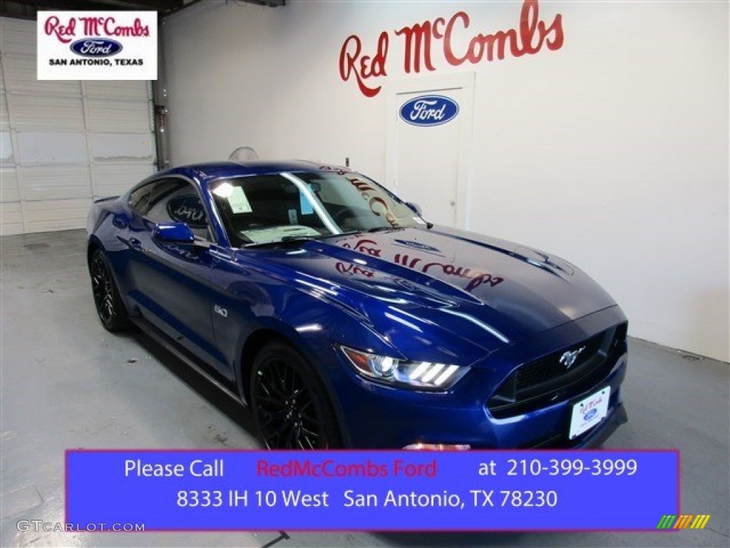 2015 Mustang GT Coupe - Deep Impact Blue Metallic / Ebony photo #1