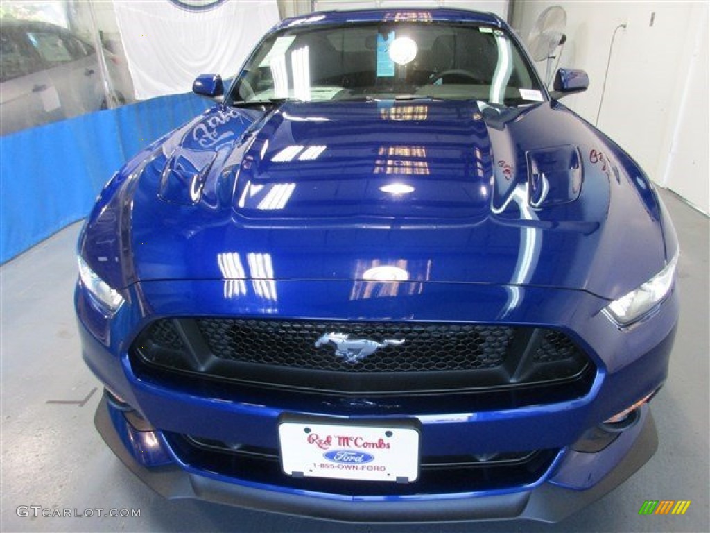 2015 Mustang GT Coupe - Deep Impact Blue Metallic / Ebony photo #2