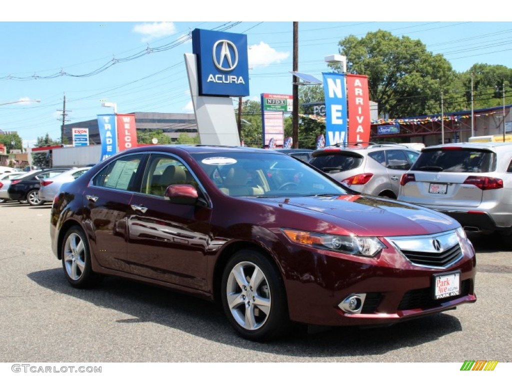 2012 TSX Sedan - Basque Red Pearl / Parchment photo #1