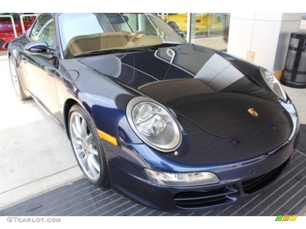 2007 911 Carrera S Cabriolet - Lapis Blue Metallic / Sand Beige photo #2
