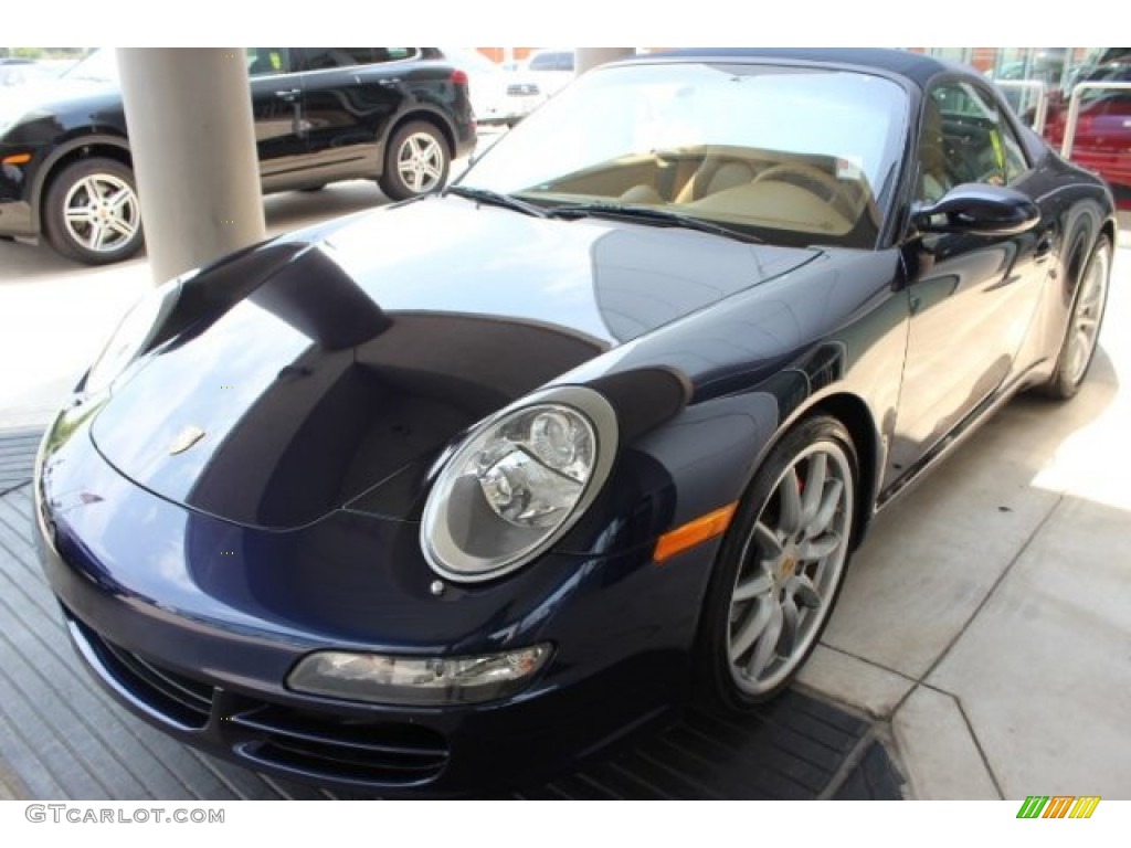 2007 911 Carrera S Cabriolet - Lapis Blue Metallic / Sand Beige photo #3