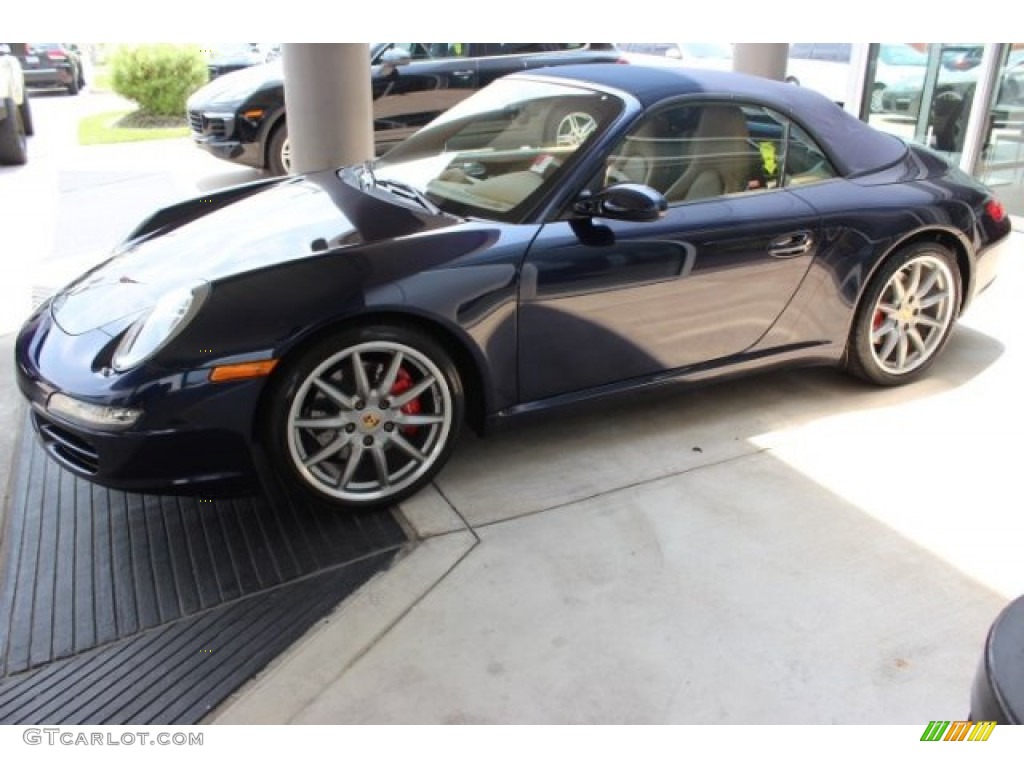 2007 911 Carrera S Cabriolet - Lapis Blue Metallic / Sand Beige photo #4