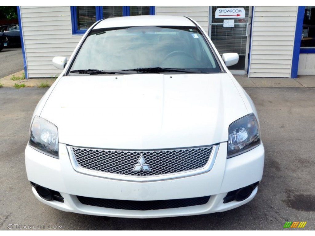 2010 Galant FE - Dover White Pearl / Medium Gray photo #2