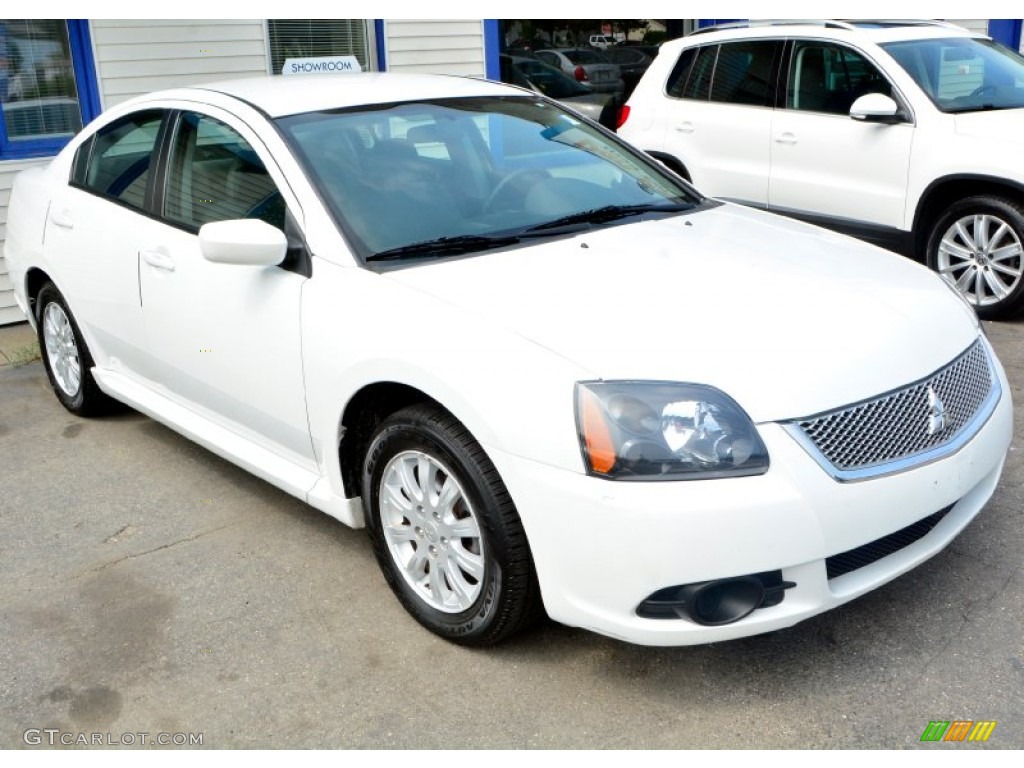 2010 Galant FE - Dover White Pearl / Medium Gray photo #3