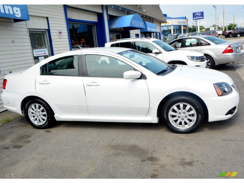 2010 Galant FE - Dover White Pearl / Medium Gray photo #4