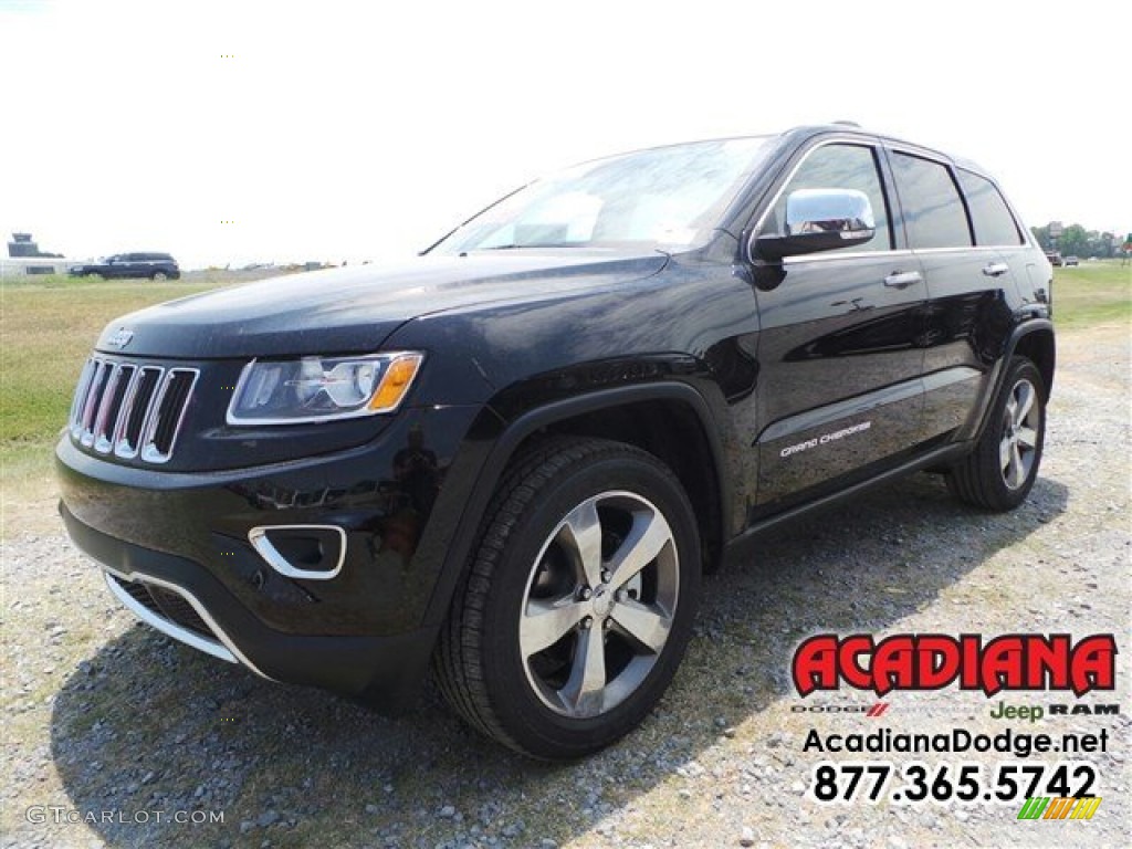 2015 Grand Cherokee Limited - Brilliant Black Crystal Pearl / Black/Light Frost Beige photo #1