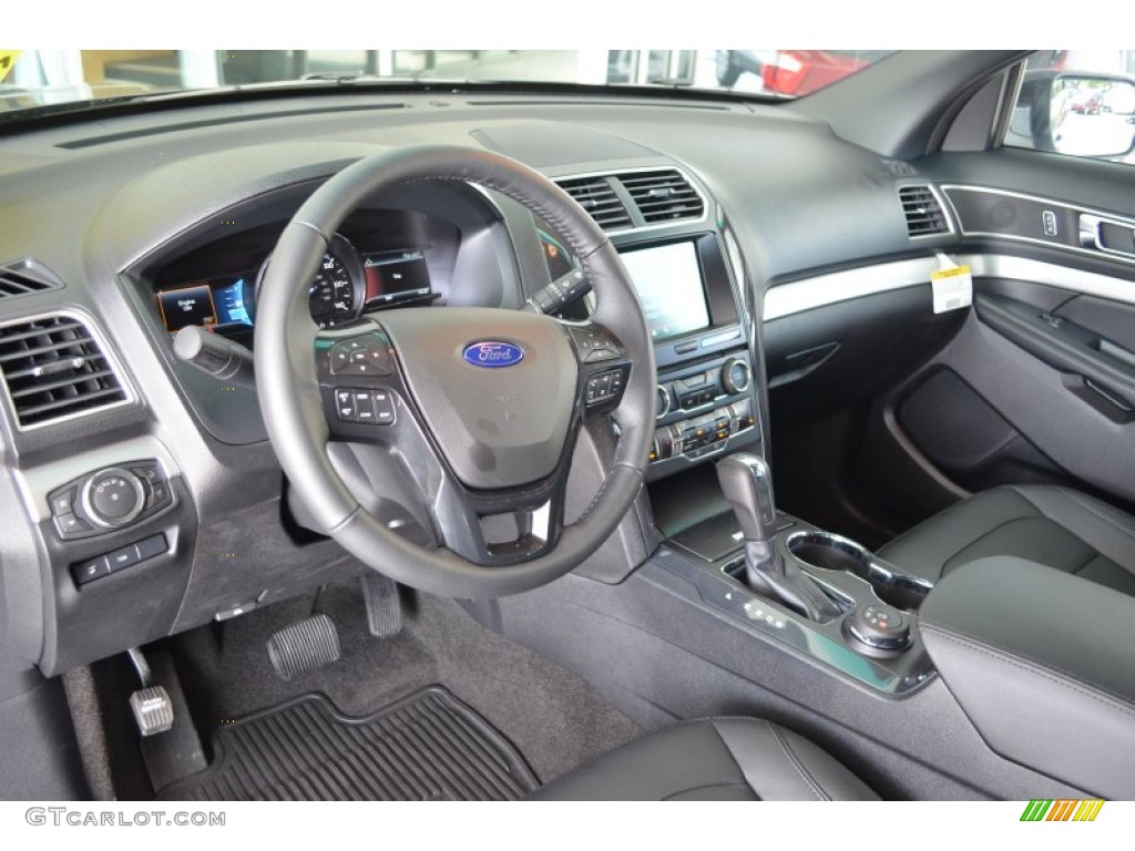 Ebony Black Interior 2016 Ford Explorer XLT 4WD Photo #106018451