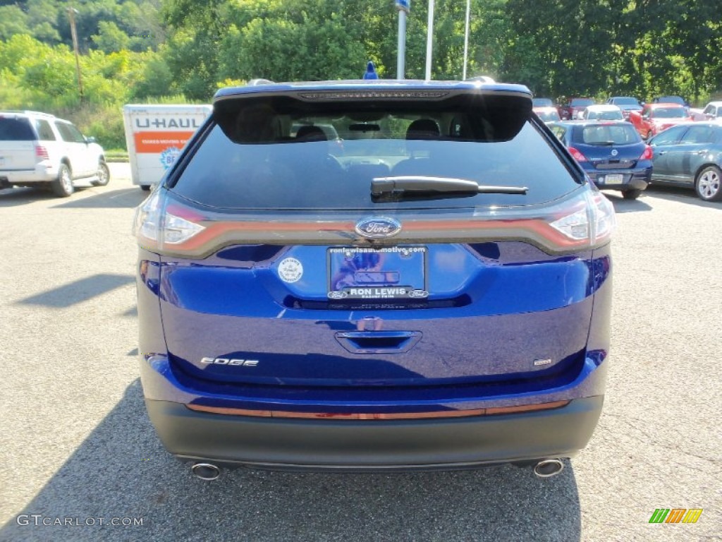 2015 Edge SE AWD - Deep Impact Blue Metallic / Ebony photo #4