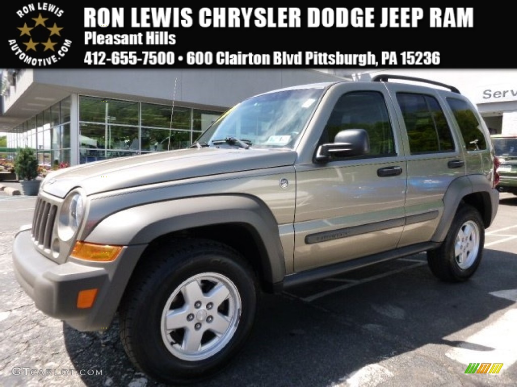 2006 Liberty Sport 4x4 - Dark Khaki Pearl / Medium Slate Gray photo #1
