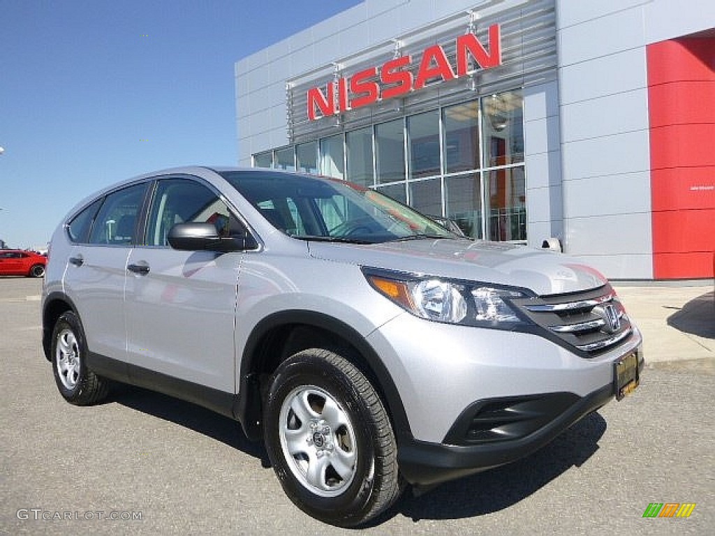 2013 CR-V LX AWD - Alabaster Silver Metallic / Gray photo #1