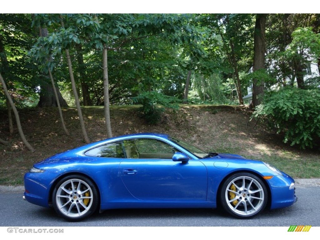 2014 911 Carrera S Coupe - Sapphire Blue Metallic / Luxor Beige photo #7