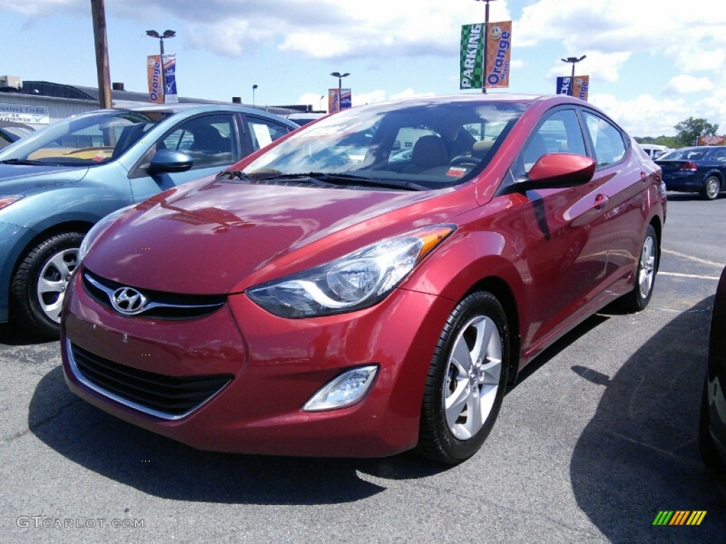 2013 Elantra GLS - Sparkling Ruby / Beige photo #3