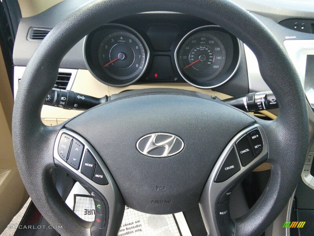 2013 Elantra GLS - Sparkling Ruby / Beige photo #9
