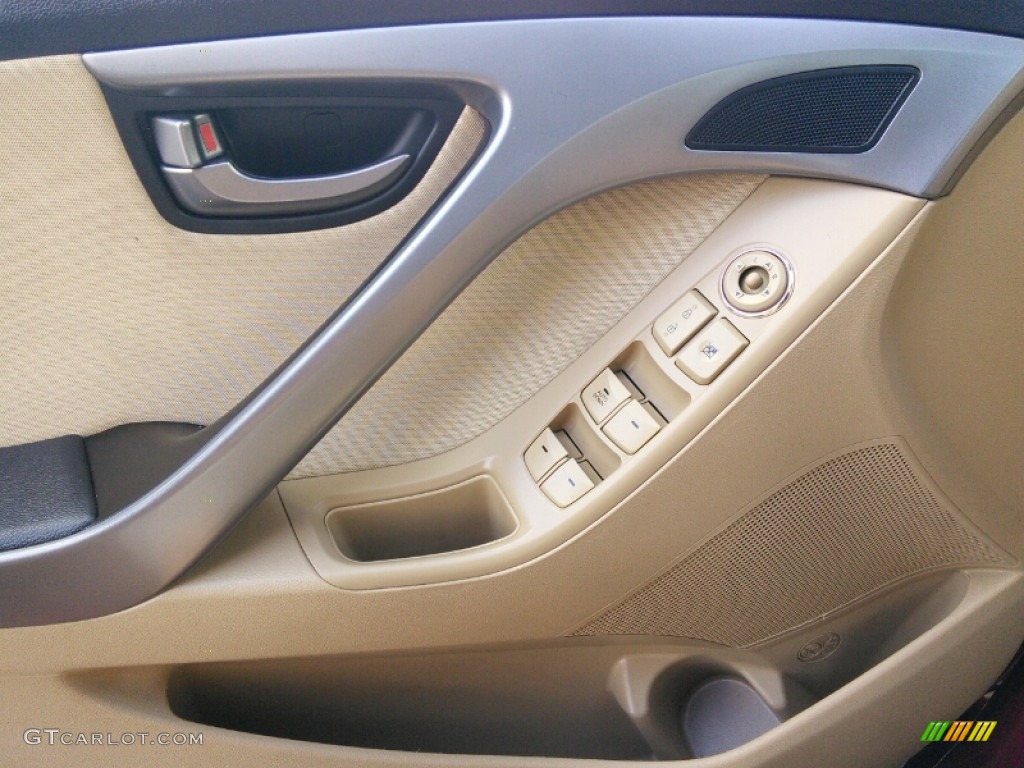 2013 Elantra GLS - Sparkling Ruby / Beige photo #12