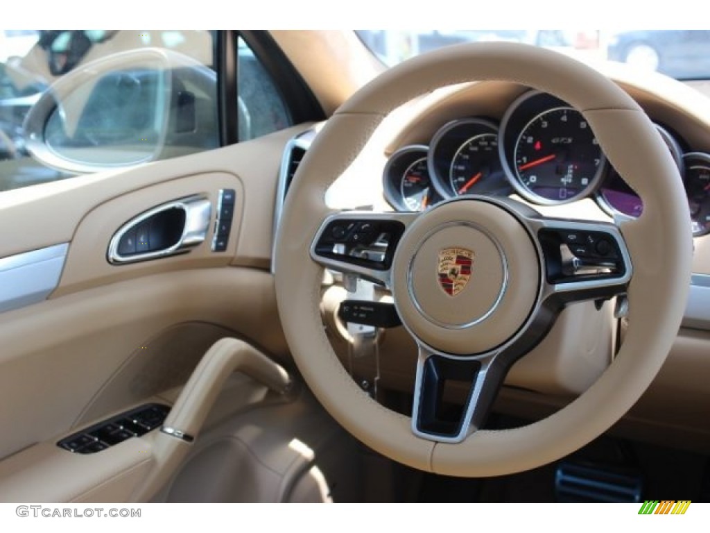 2016 Porsche Cayenne GTS Luxor Beige Steering Wheel Photo #106038616