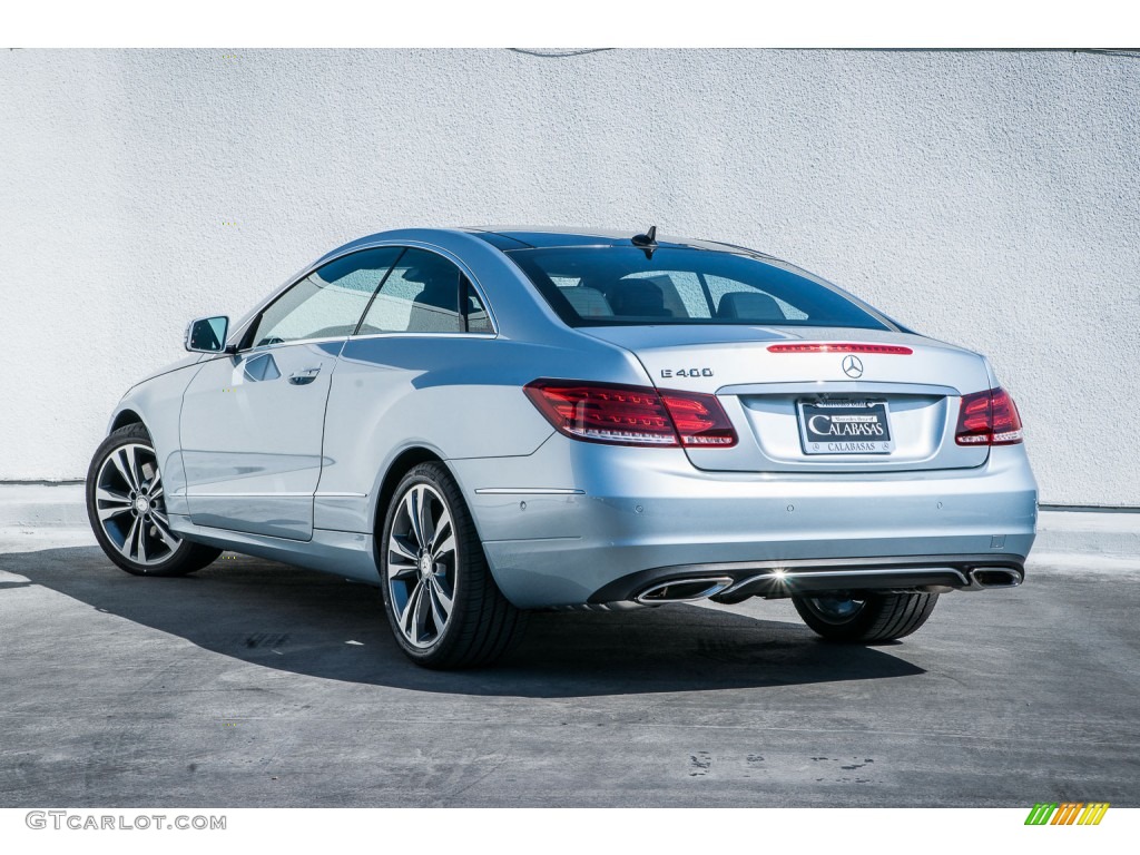 2016 E 400 Coupe - Diamond Silver Metallic / Black photo #3