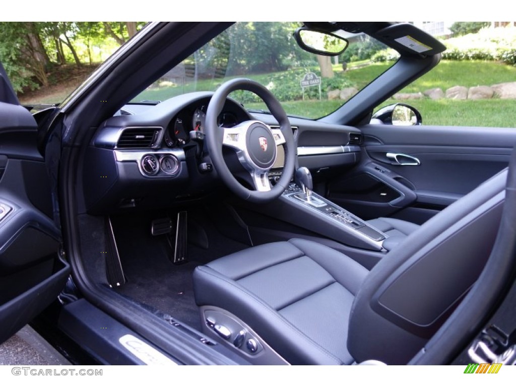Black Interior 2015 Porsche 911 Carrera S Cabriolet Photo #106039138