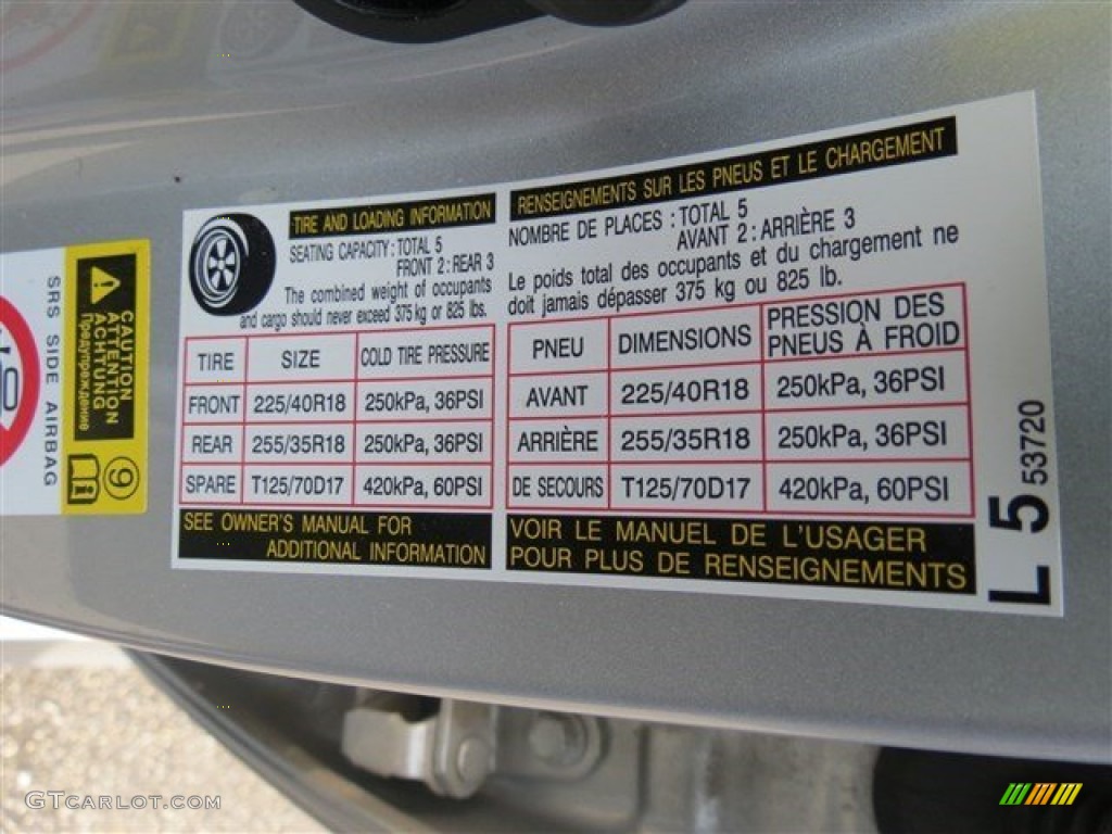 2015 Lexus IS 250 Info Tag Photos