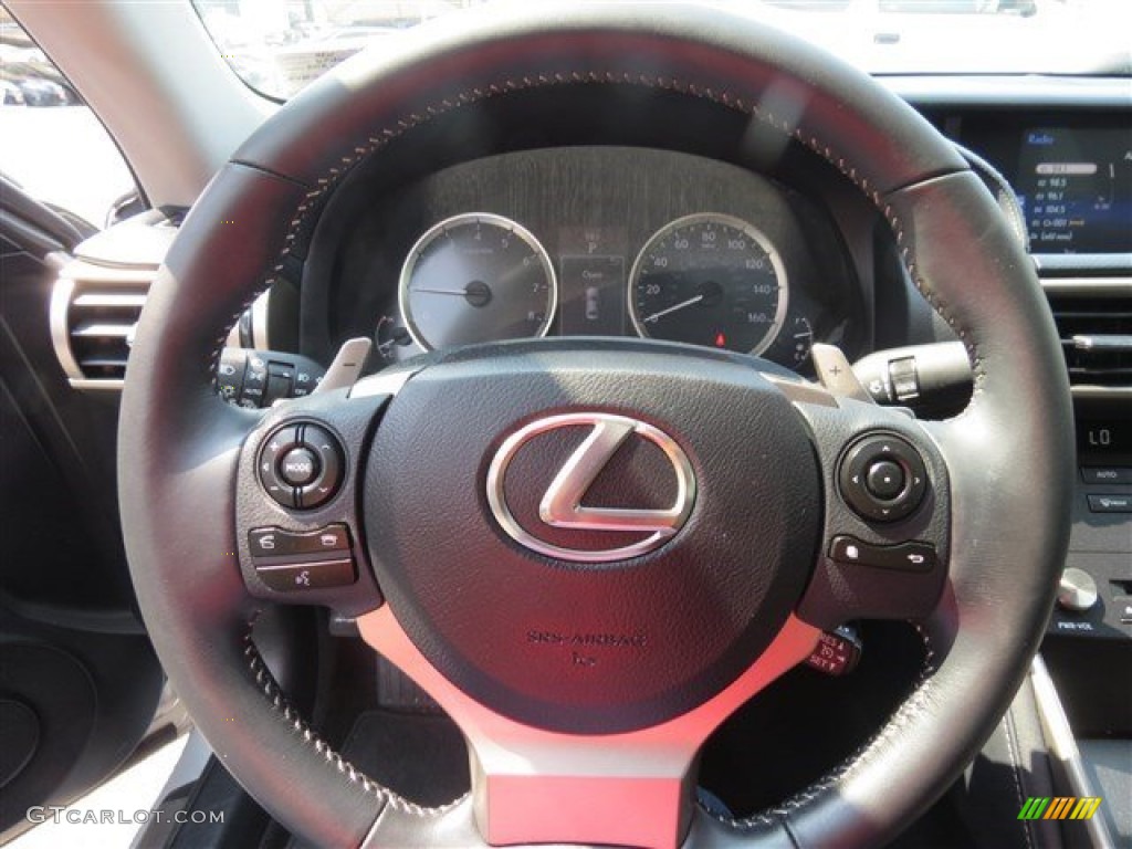 2015 Lexus IS 250 Black Steering Wheel Photo #106040209