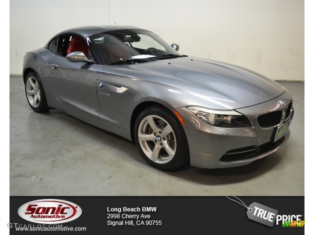 2012 Z4 sDrive28i - Space Gray Metallic / Coral Red photo #1