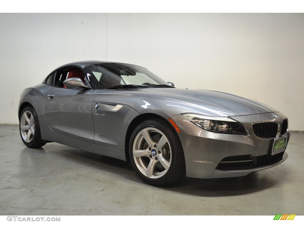 2012 Z4 sDrive28i - Space Gray Metallic / Coral Red photo #2