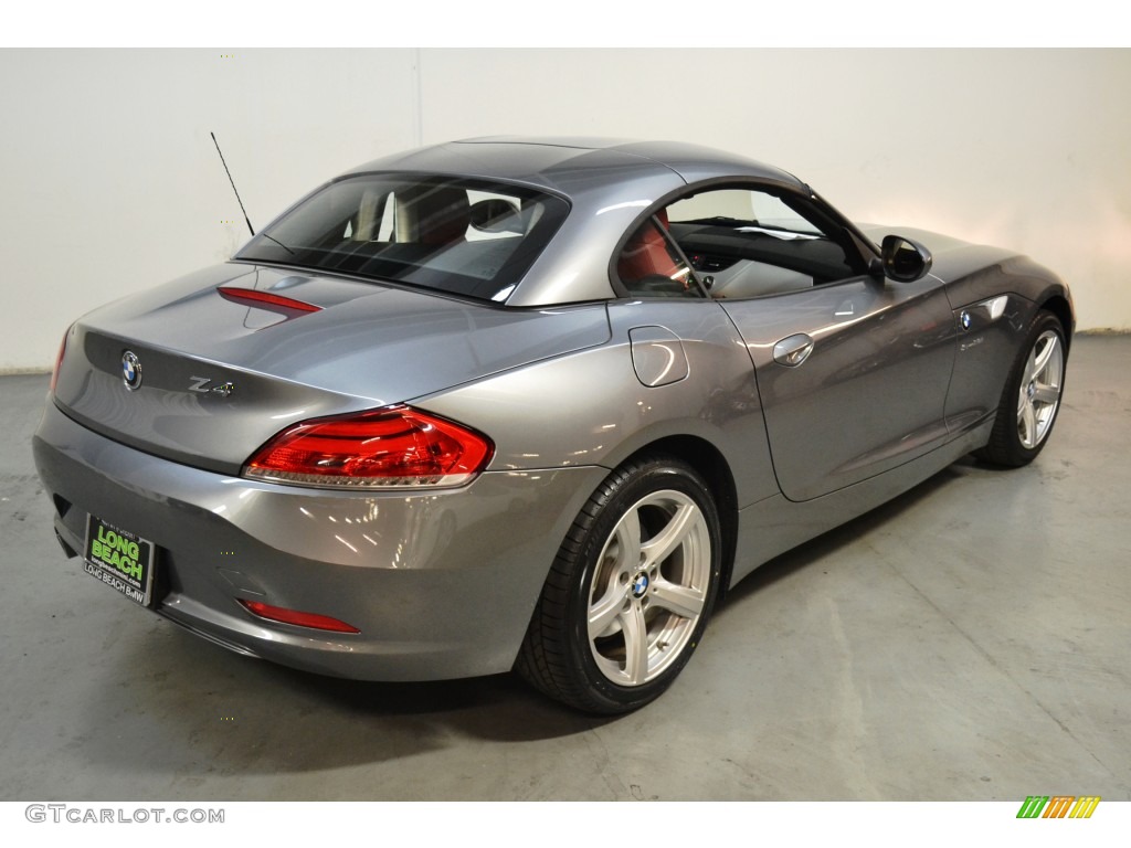 2012 Z4 sDrive28i - Space Gray Metallic / Coral Red photo #5