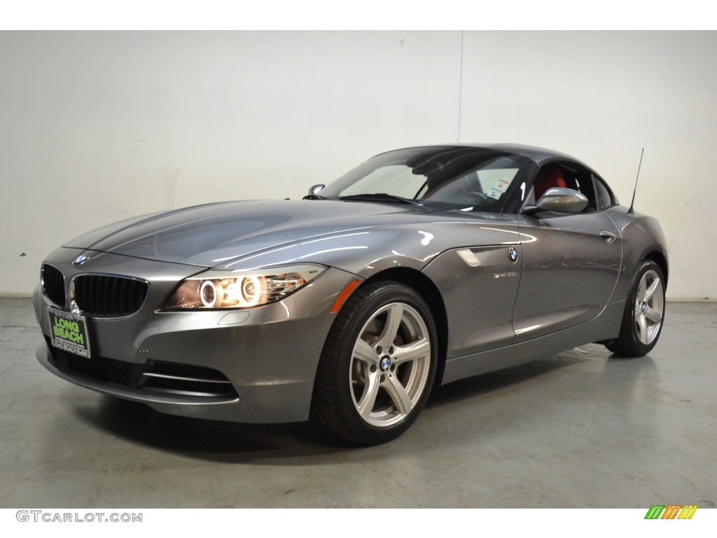 2012 Z4 sDrive28i - Space Gray Metallic / Coral Red photo #10