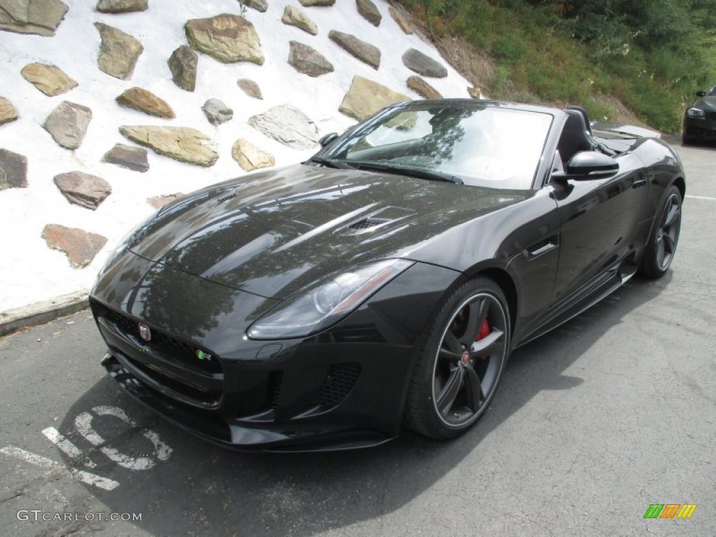 Ultimate Black Metallic 2016 Jaguar F-TYPE R Convertible Exterior Photo #106056219