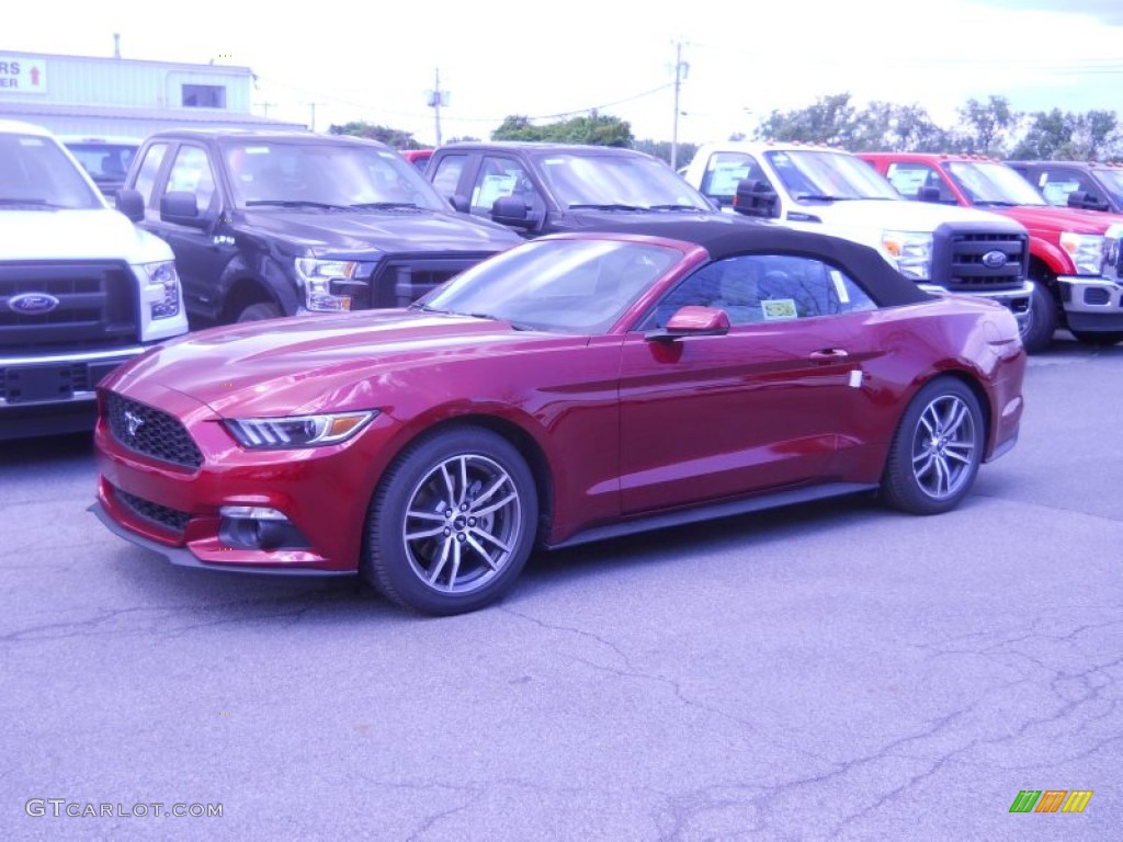 2015 Mustang EcoBoost Premium Convertible - Ruby Red Metallic / Ceramic photo #4