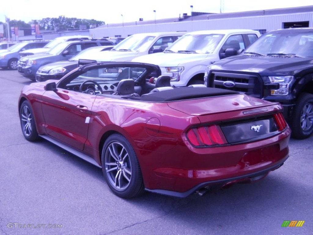 2015 Mustang EcoBoost Premium Convertible - Ruby Red Metallic / Ceramic photo #5
