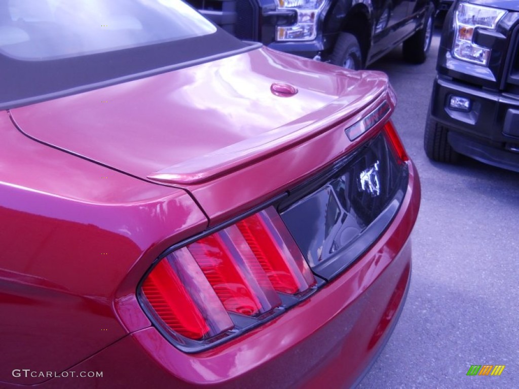 2015 Mustang EcoBoost Premium Convertible - Ruby Red Metallic / Ceramic photo #9