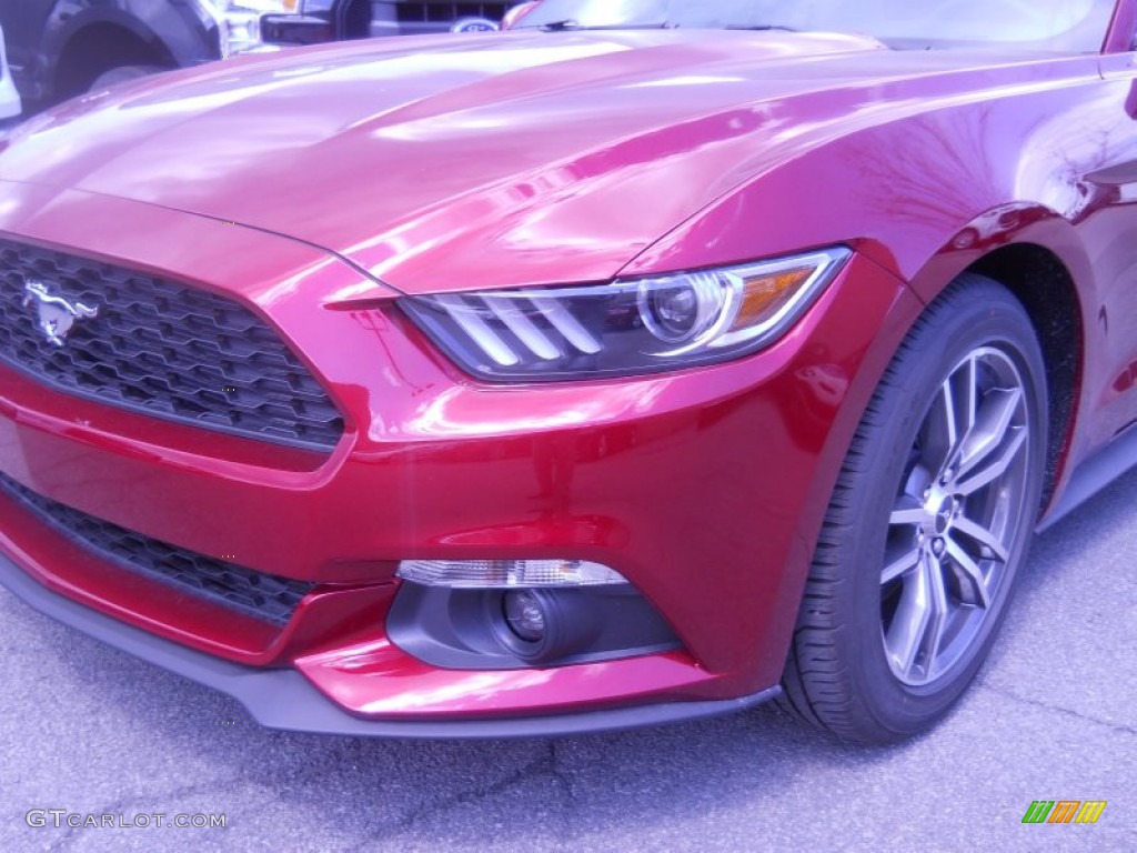 2015 Mustang EcoBoost Premium Convertible - Ruby Red Metallic / Ceramic photo #11