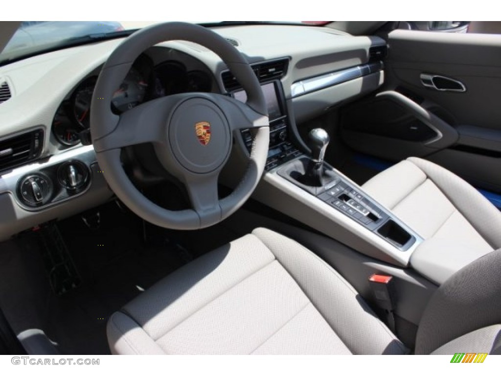 Platinum Grey Interior 2016 Porsche 911 Carrera 4S Cabriolet Photo #106068470