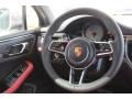 Black/Garnet Red 2016 Porsche Macan S Steering Wheel