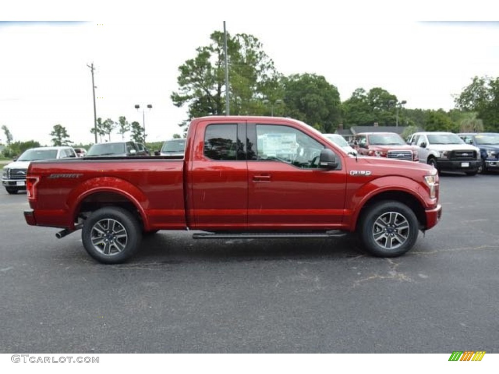 2015 F150 XLT SuperCab - Ruby Red Metallic / Black photo #4