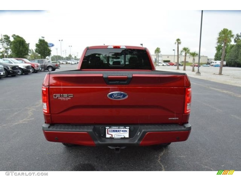 2015 F150 XLT SuperCab - Ruby Red Metallic / Black photo #6