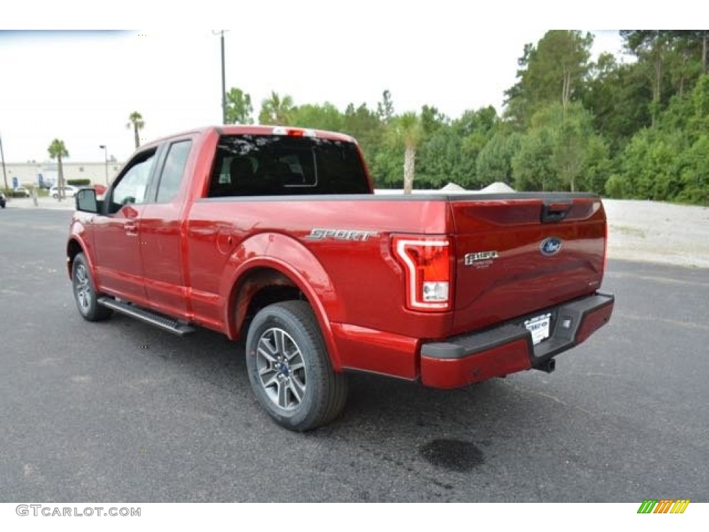 2015 F150 XLT SuperCab - Ruby Red Metallic / Black photo #7