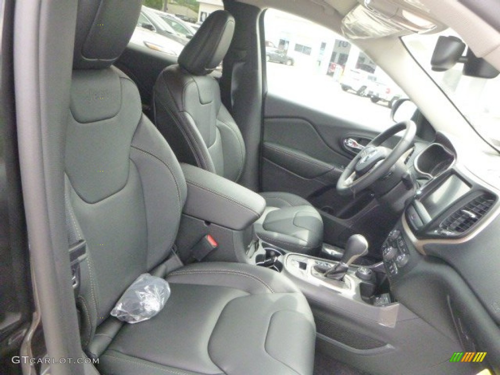 Black Interior 2016 Jeep Cherokee Limited 4x4 Photo #106080097