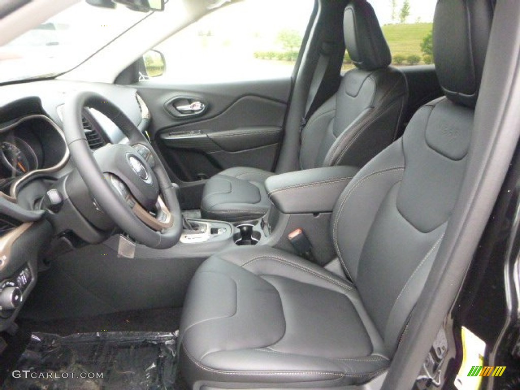 Black Interior 2016 Jeep Cherokee Limited 4x4 Photo #106080247