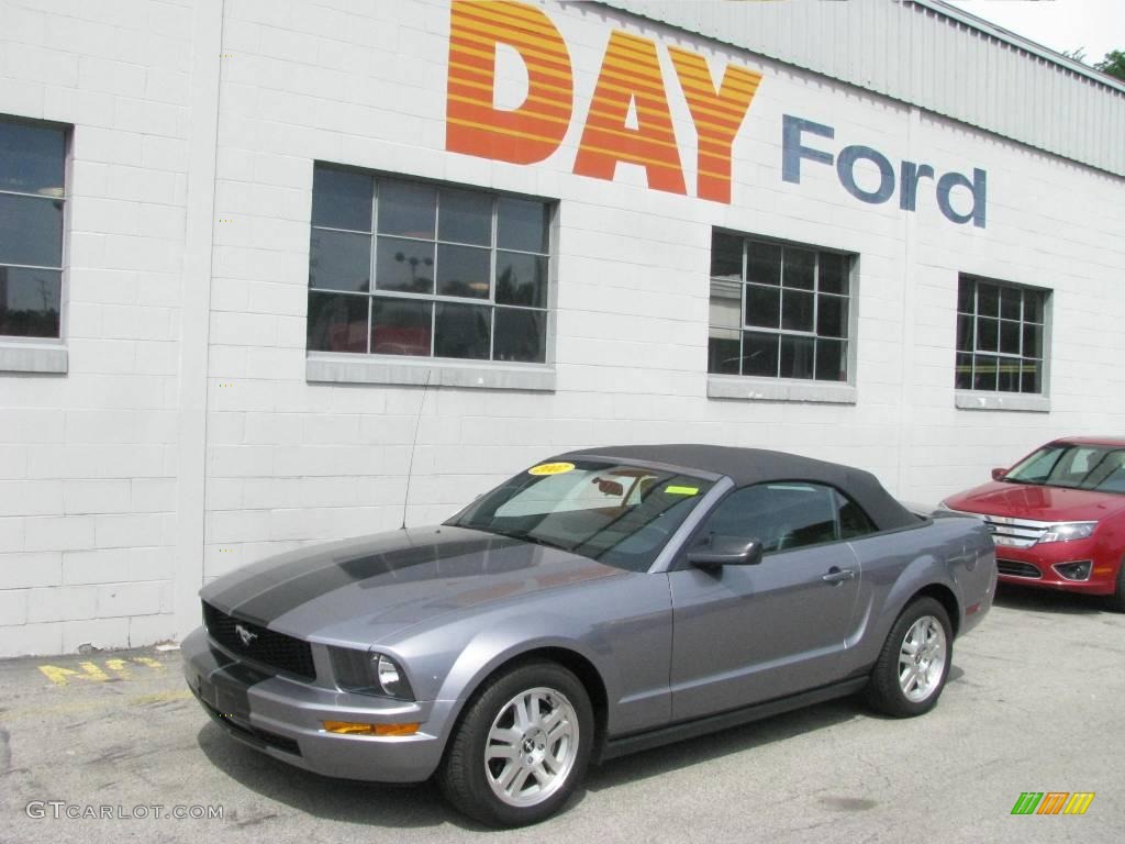 2007 Mustang V6 Premium Convertible - Tungsten Grey Metallic / Dark Charcoal photo #1