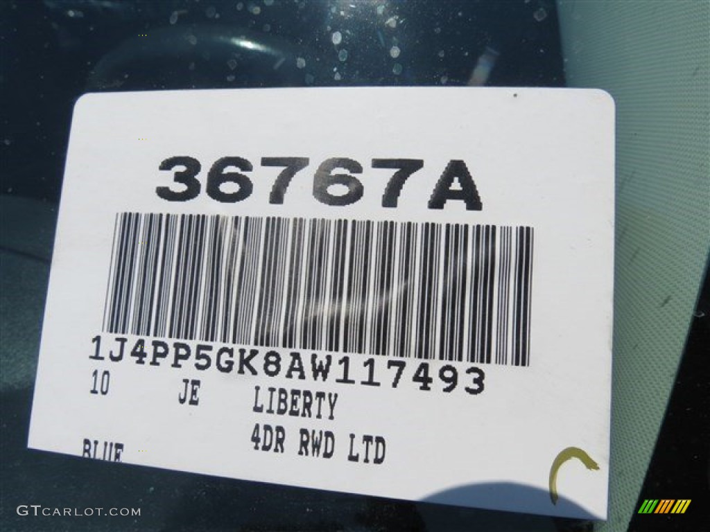 2010 Liberty Limited - Deep Water Blue Pearl / Dark Slate Gray photo #25