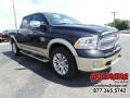 2015 Black Ram 1500 Laramie Long Horn Crew Cab 4x4  photo #4