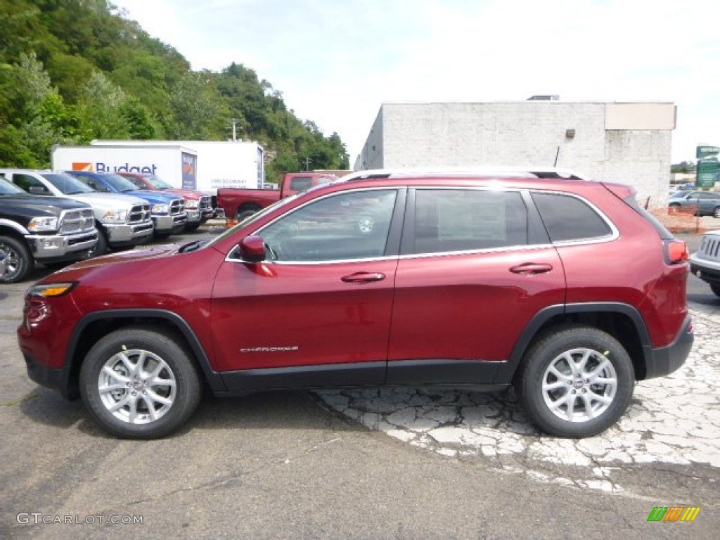 Deep Cherry Red Crystal Pearl 2016 Jeep Cherokee Latitude 4x4 Exterior Photo #106091489
